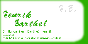 henrik barthel business card